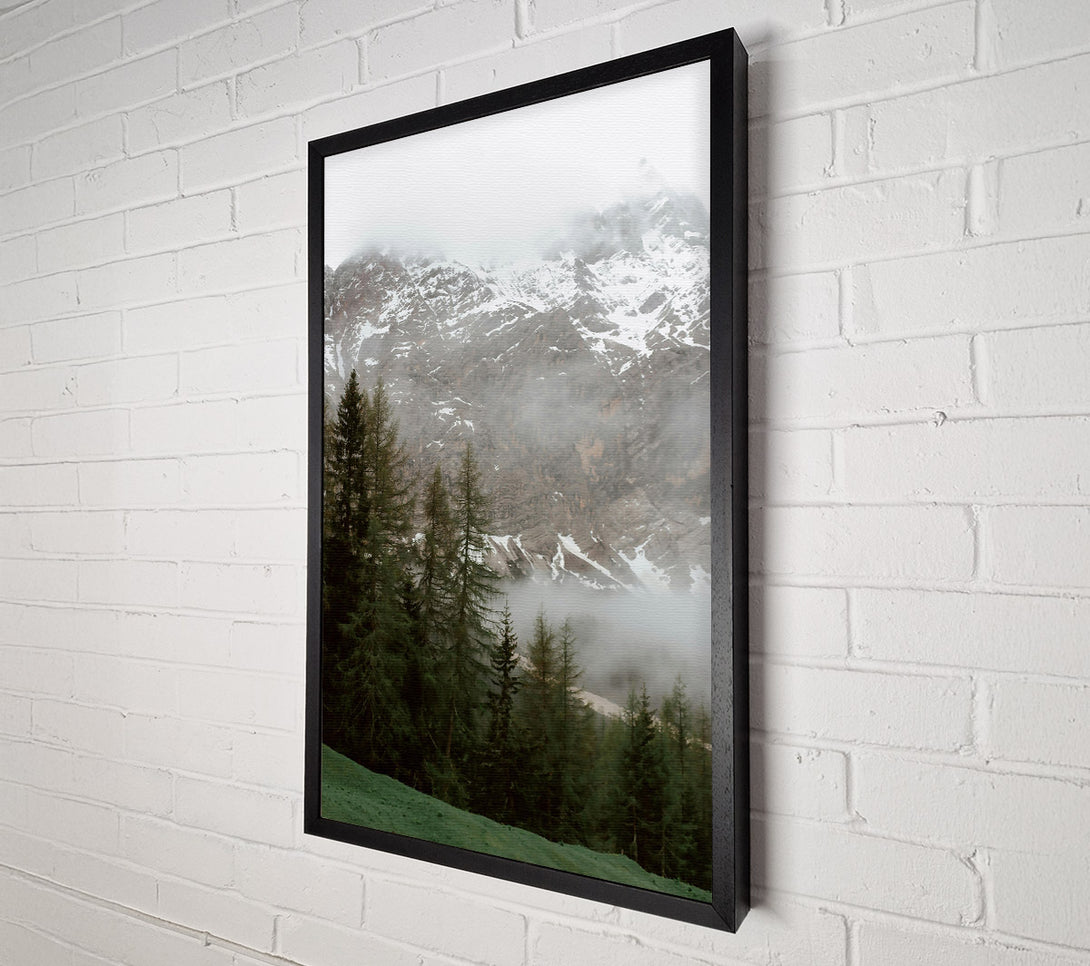  A Canvas Print of Green Peaks In Mist Canvas Art