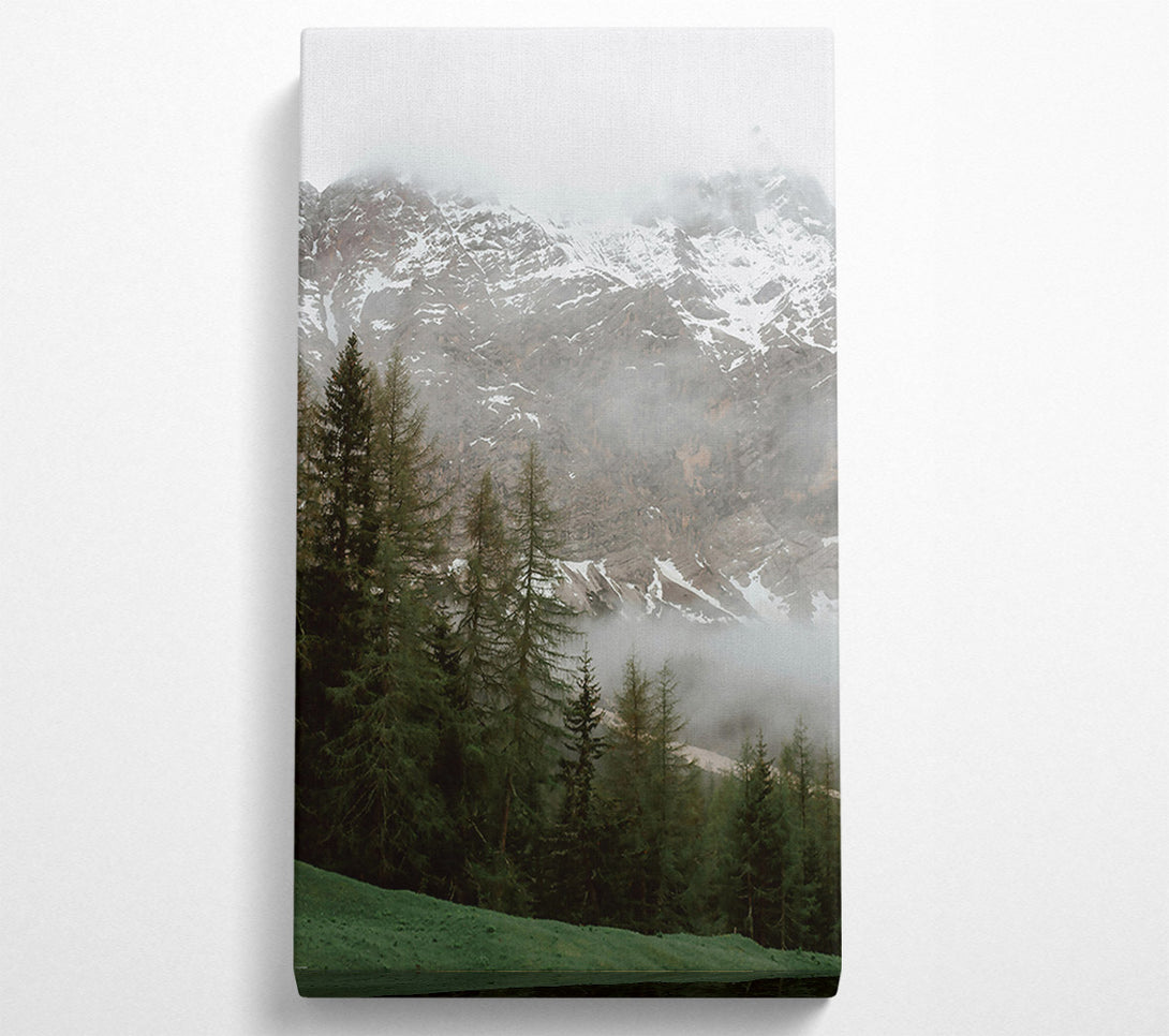  A Canvas Print of Green Peaks In Mist Canvas Art