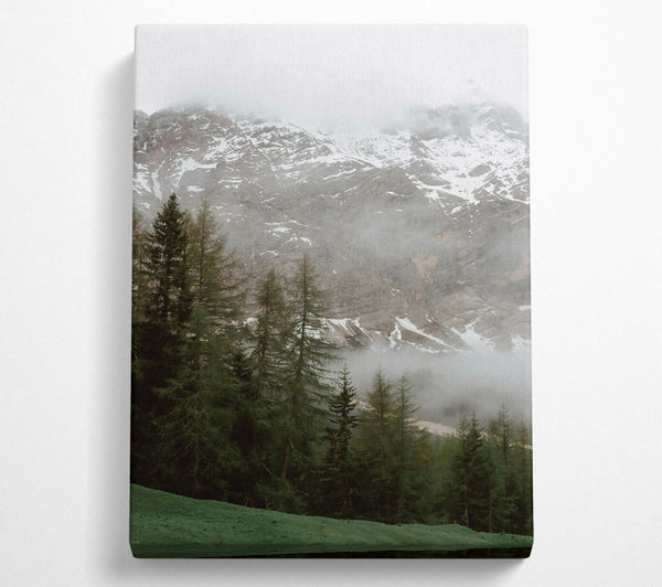  A Canvas Print of Green Peaks In Mist Canvas Art