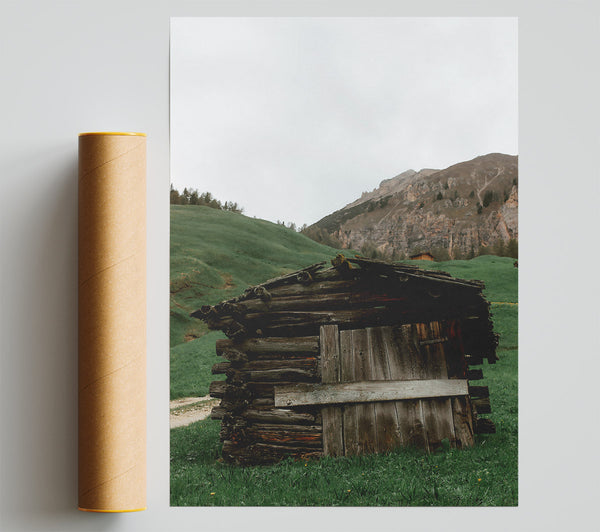 The Green Wooden Hut Giclee Print