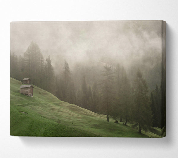  A Canvas Print of Green Mist Cabins Canvas Print