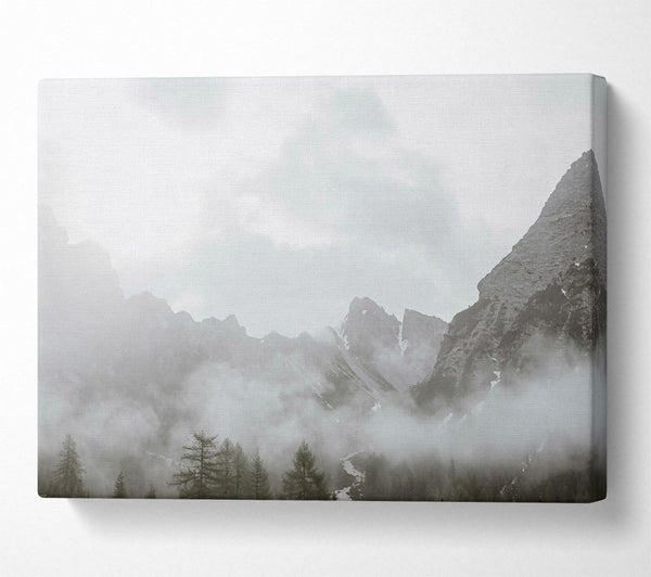  A Canvas Print of Gray Peaks In Mist Canvas Art