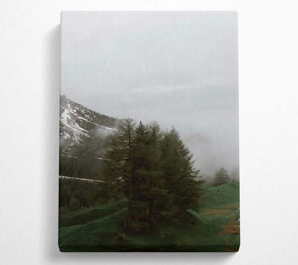  A Canvas Print of Green Mist Peaks Canvas Print