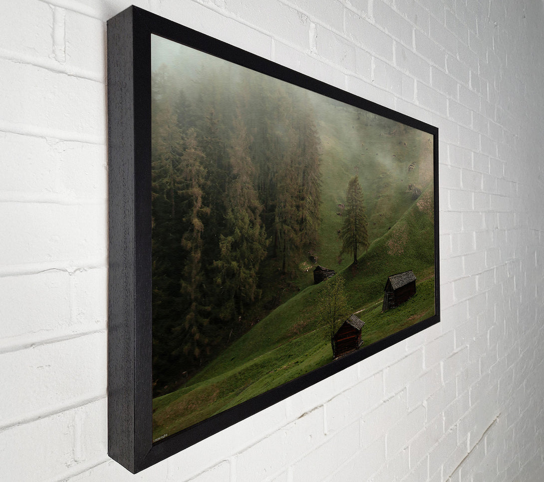  A Canvas Print of Green Mist Cabins Canvas Print