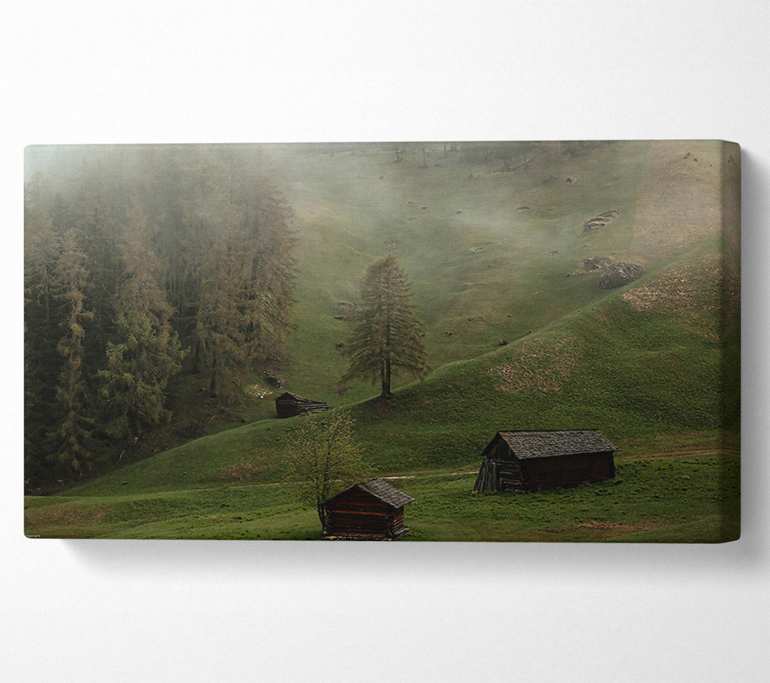  A Canvas Print of Green Mist Cabins Canvas Print