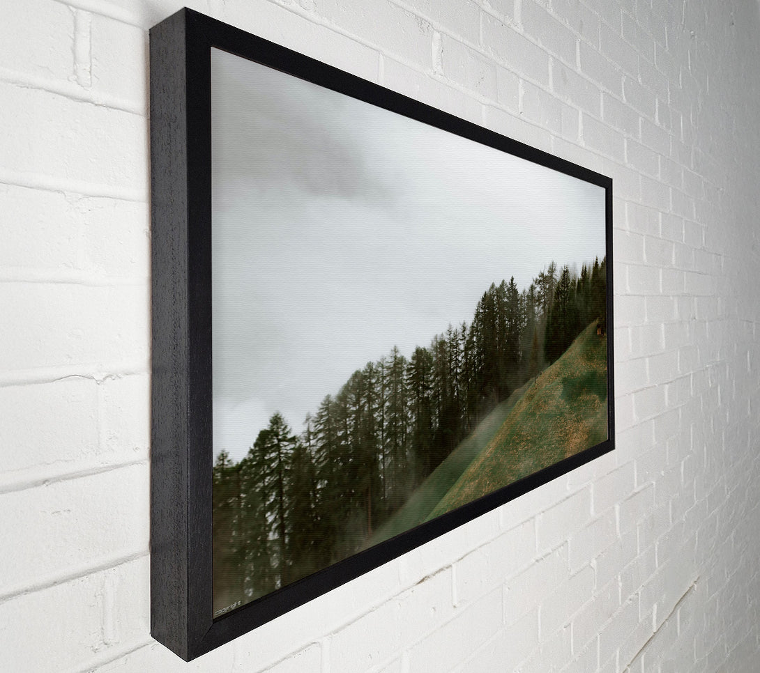  A Canvas Print of Green Foggy Hillsides Canvas Wall Art