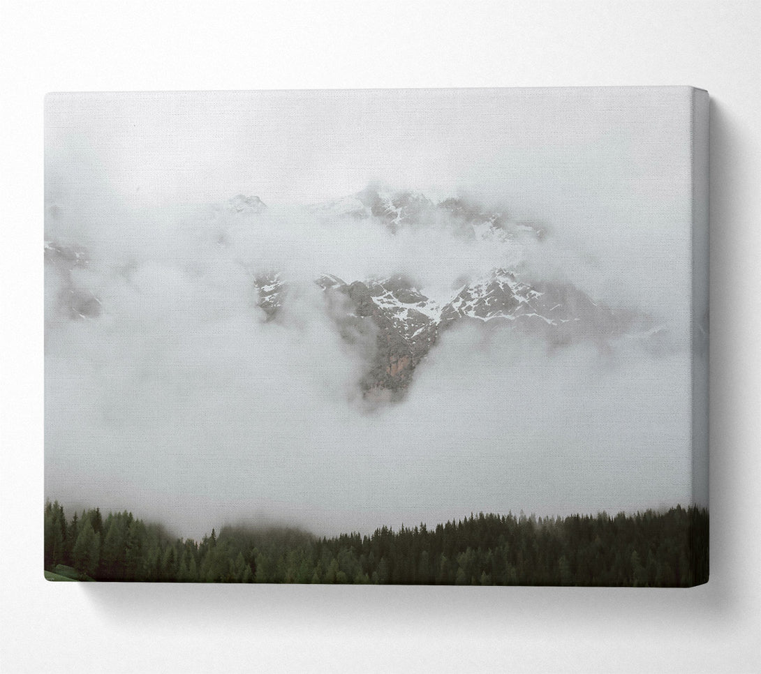  A Canvas Print of White Peaks In Mist Canvas Art