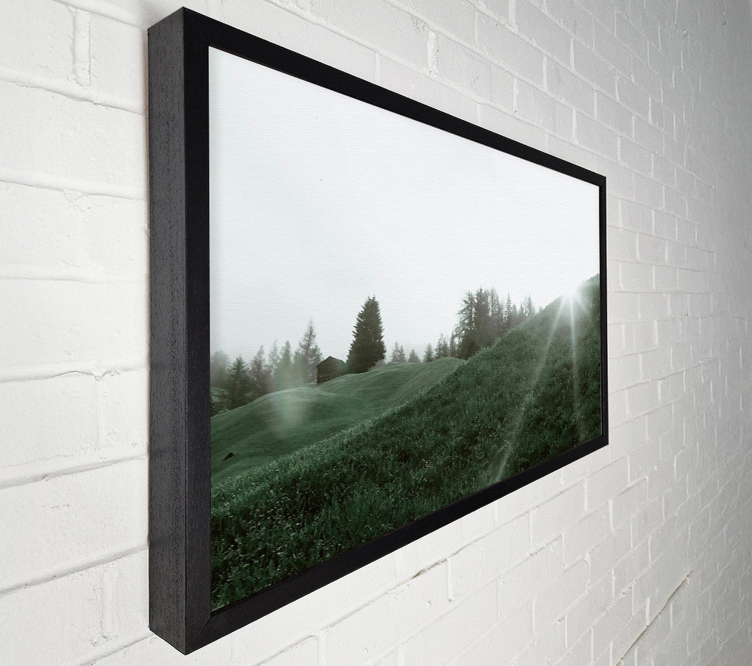  A Canvas Print of Green Sunburst Hills Canvas Print