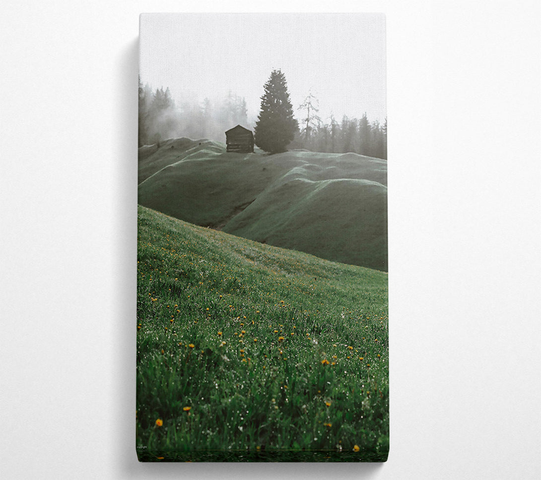  A Canvas Print of Green Misty Hillsides Canvas Wall Art