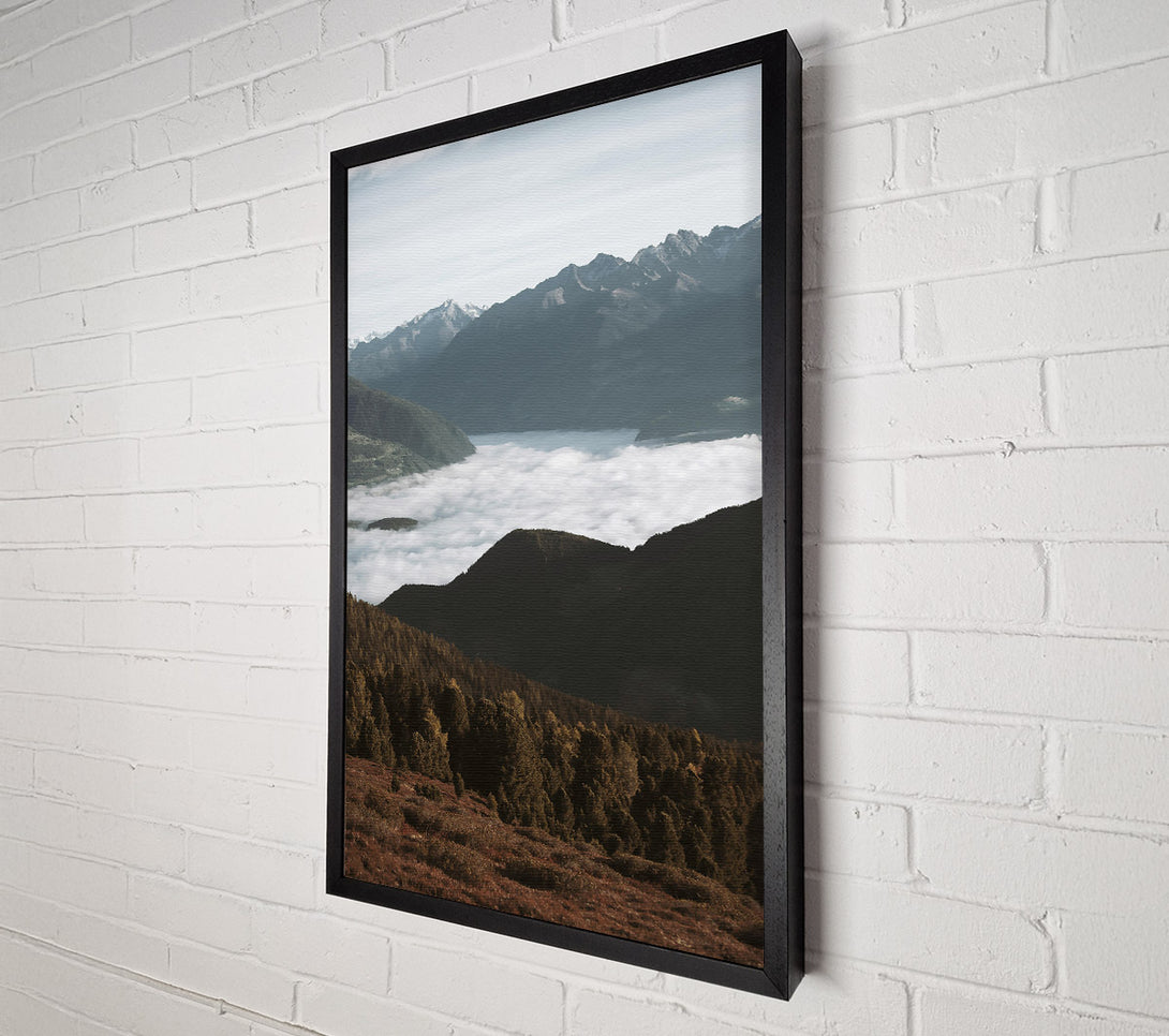  A Canvas Print of Brown Mountain Fog Canvas Wall Art