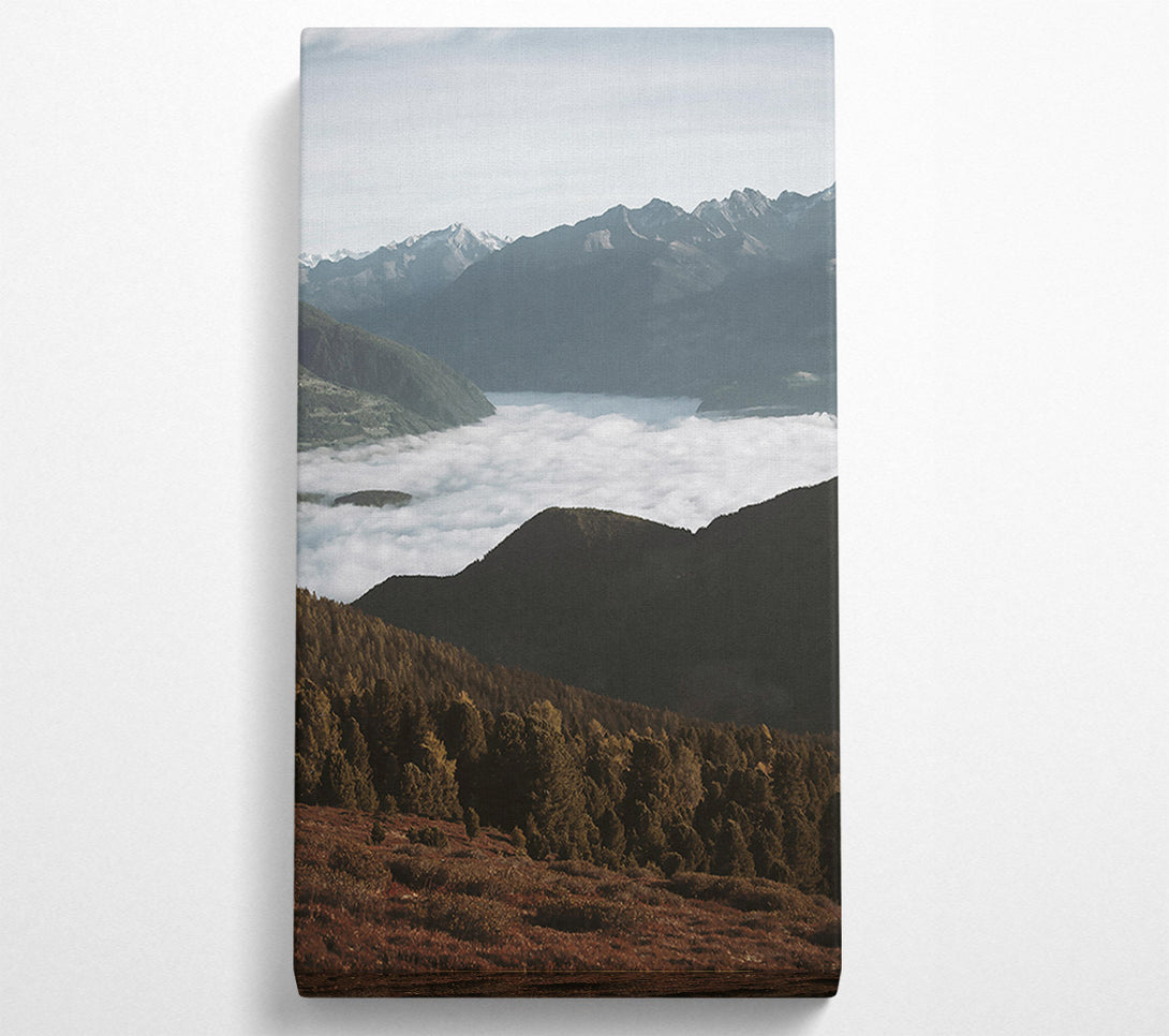  A Canvas Print of Brown Mountain Fog Canvas Wall Art