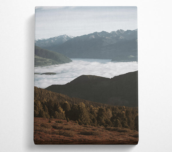  A Canvas Print of Brown Mountain Fog Canvas Wall Art