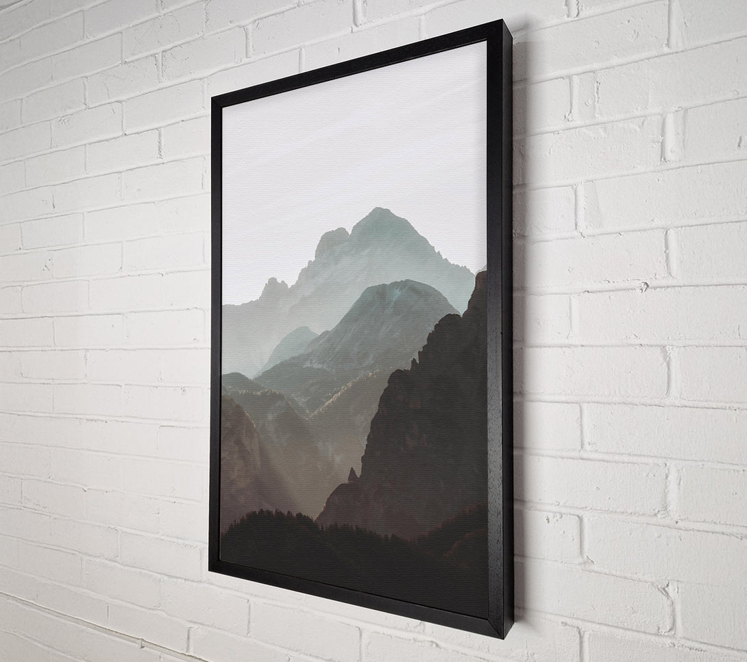  A Canvas Print of Pale Blue Mountains Canvas Art