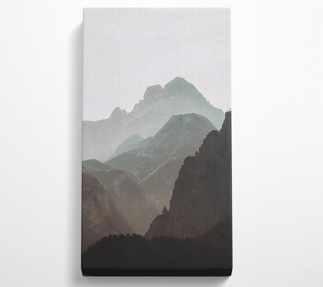  A Canvas Print of Pale Blue Mountains Canvas Art