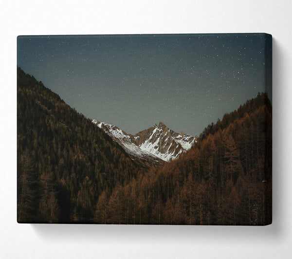  A Canvas Print of Brown Mountain Night Sky Canvas Print