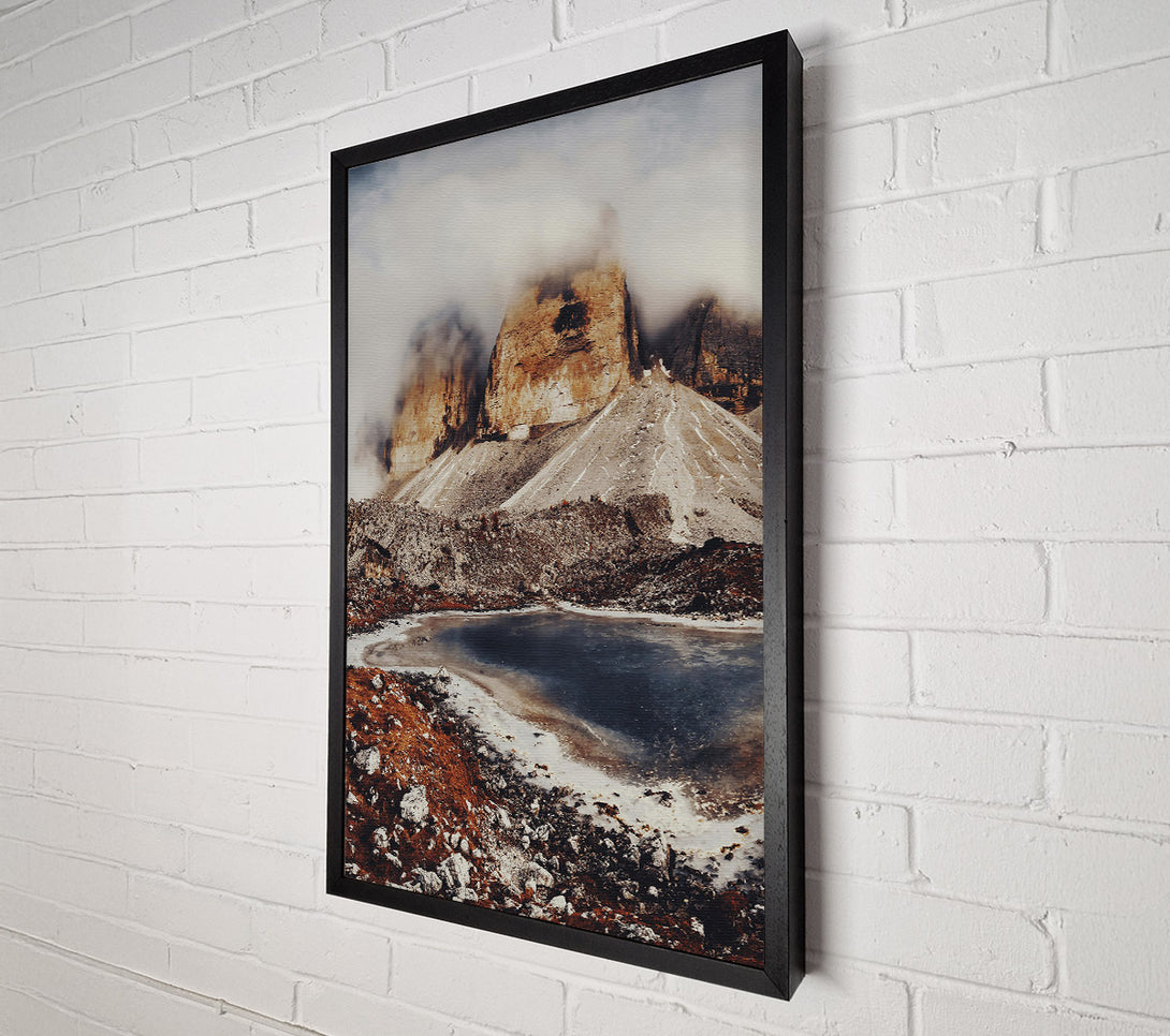  A Canvas Print of Frozen Brown Peaks Canvas Print