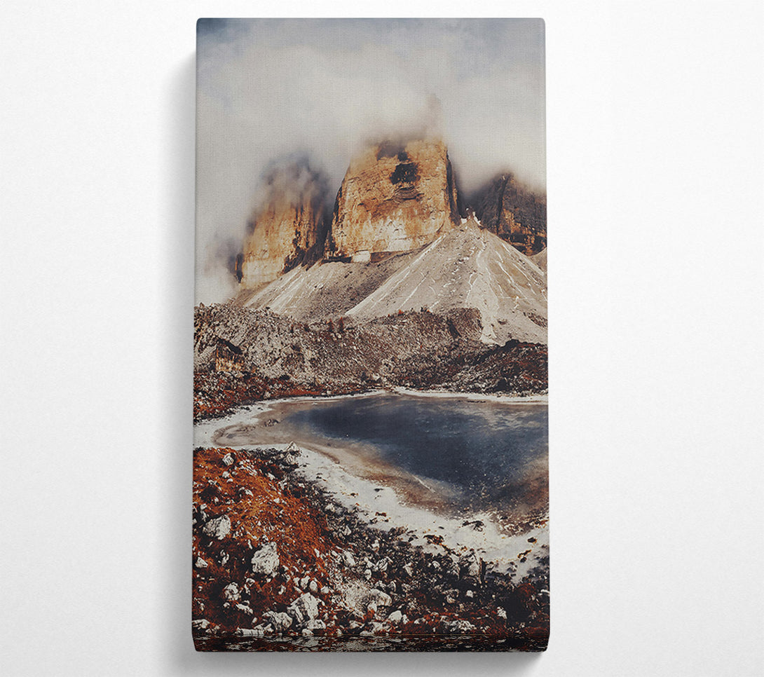  A Canvas Print of Frozen Brown Peaks Canvas Print