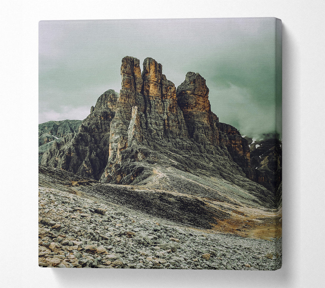  A Canvas Print of Golden Gray Peaks Canvas Wall Art