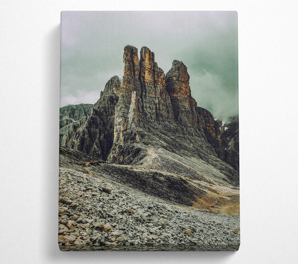  A Canvas Print of Golden Gray Peaks Canvas Wall Art