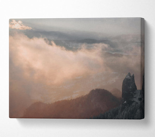  A Canvas Print of Pale Sunset Clouds Canvas Wall Art