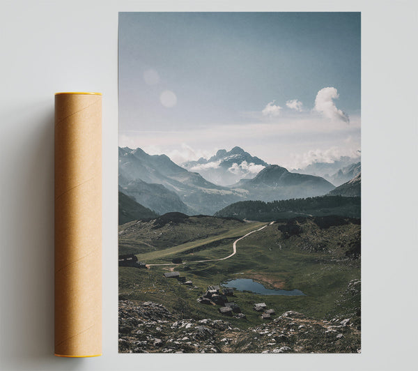 Azure Mountain Haven Print