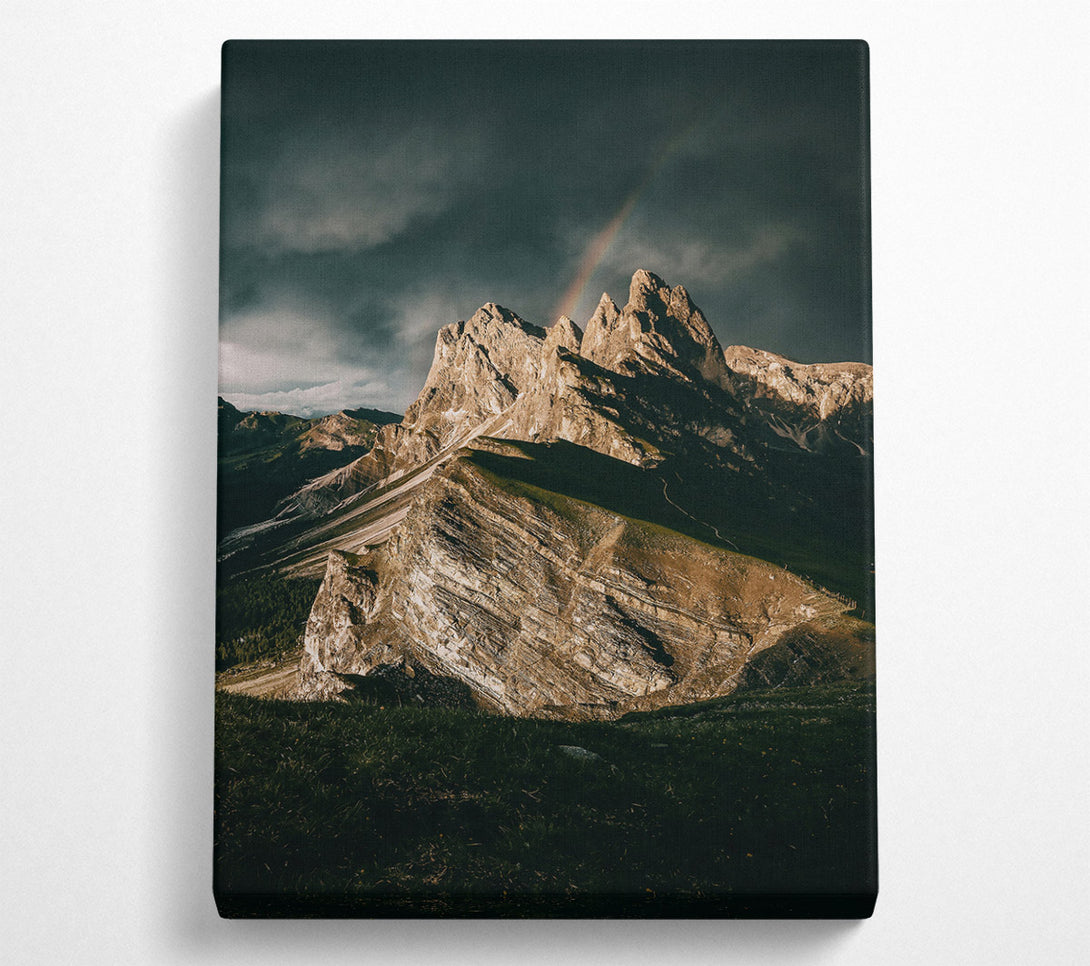  A Canvas Print of Golden Mountain Range Canvas Print