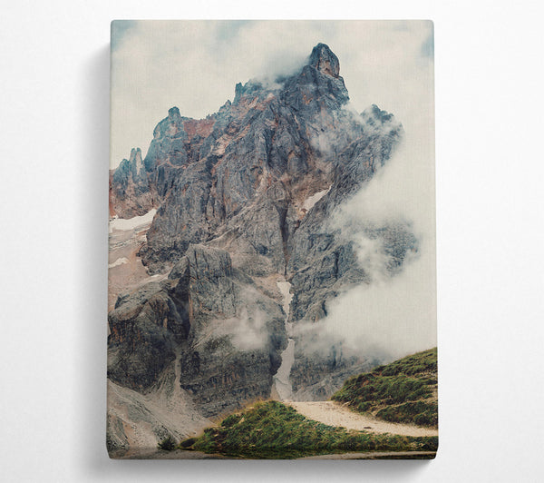  A Canvas Print of Grey Peak Through Clouds Canvas Art