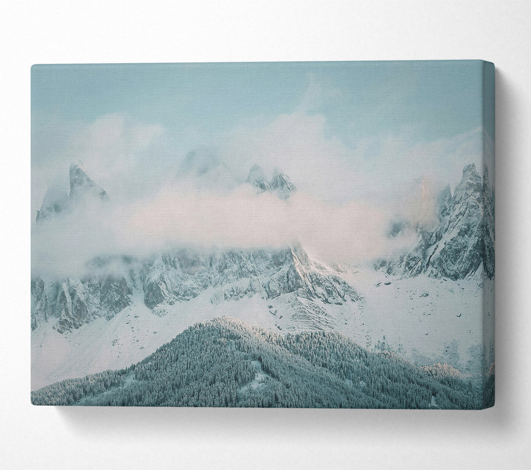  A Canvas Print of White Peaks In Mist Canvas Art