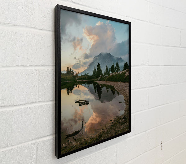 Pink Mountain Reflection