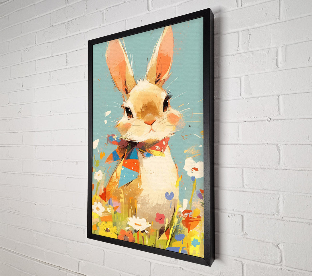  A Canvas Print of Rabbit Scarf Canvas Wall Art