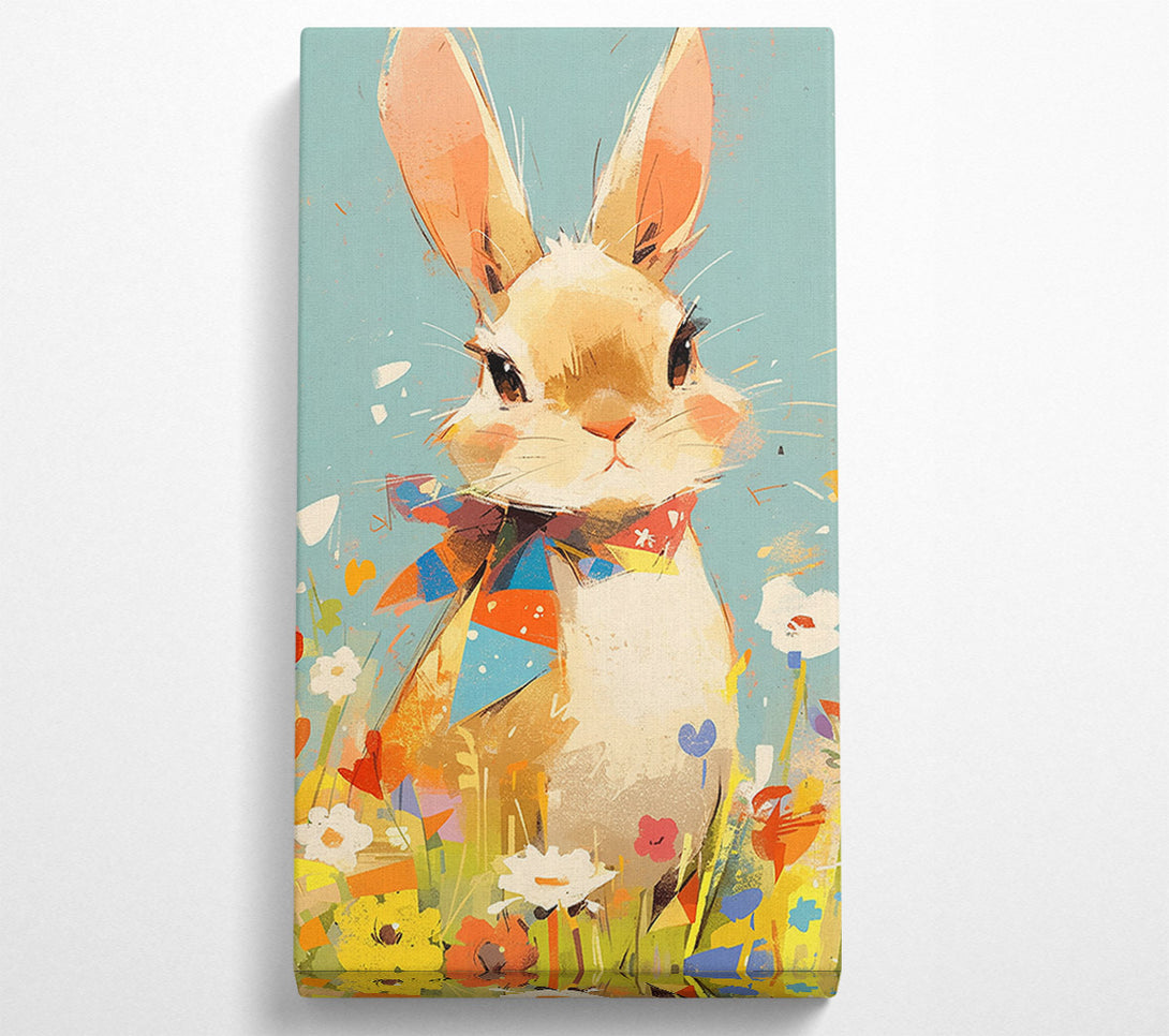  A Canvas Print of Rabbit Scarf Canvas Wall Art