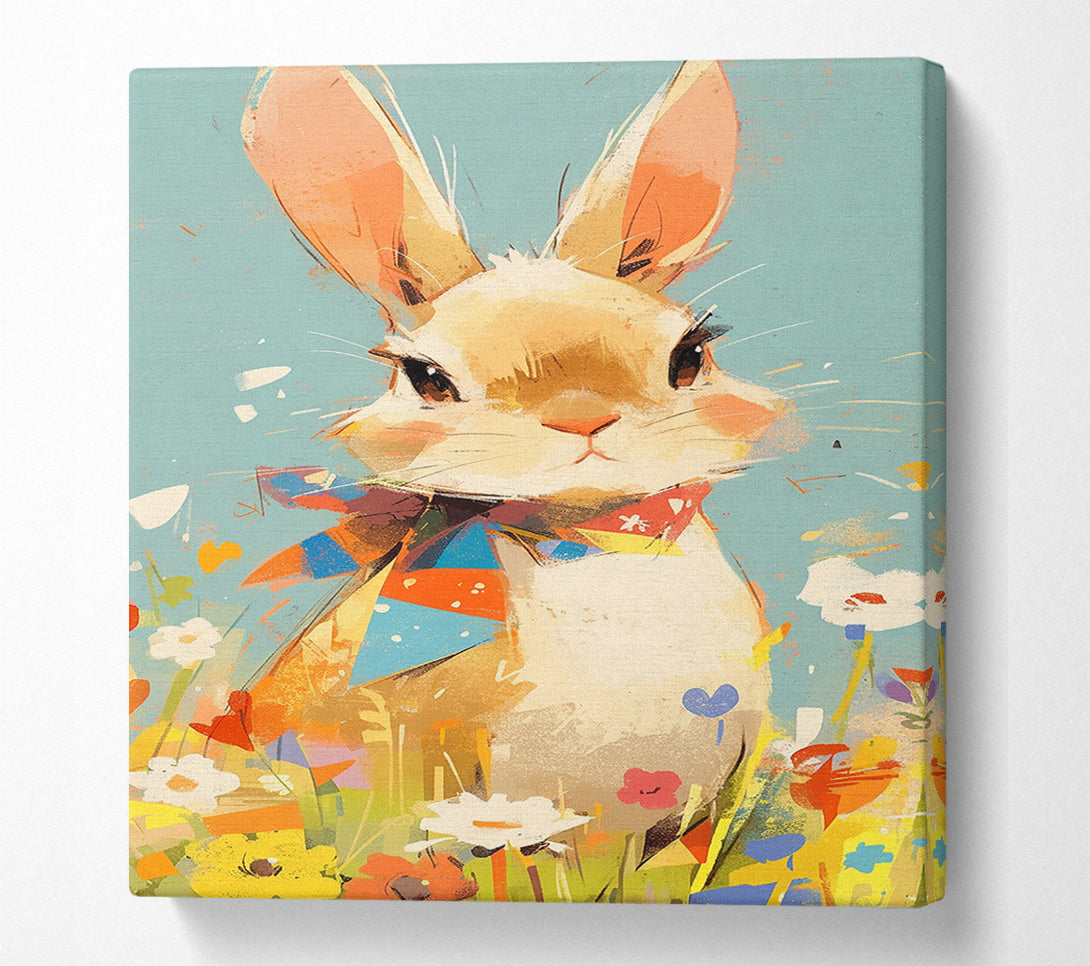  A Canvas Print of Rabbit Scarf Canvas Wall Art