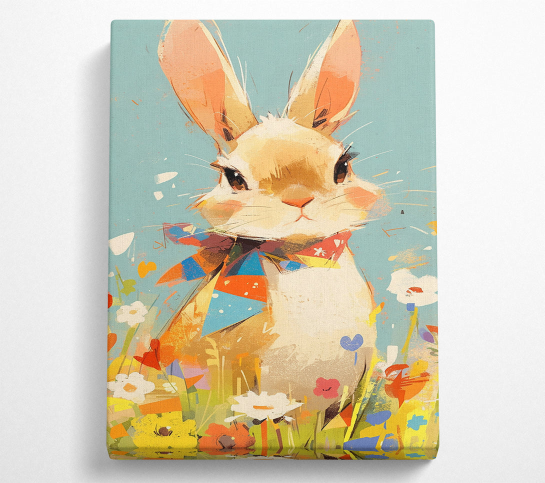  A Canvas Print of Rabbit Scarf Canvas Wall Art