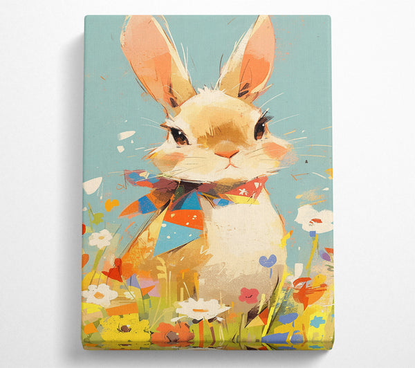  A Canvas Print of Rabbit Scarf Canvas Wall Art