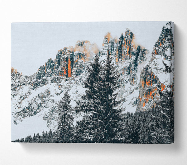  A Canvas Print of Orange Mountain Peaks Canvas Art