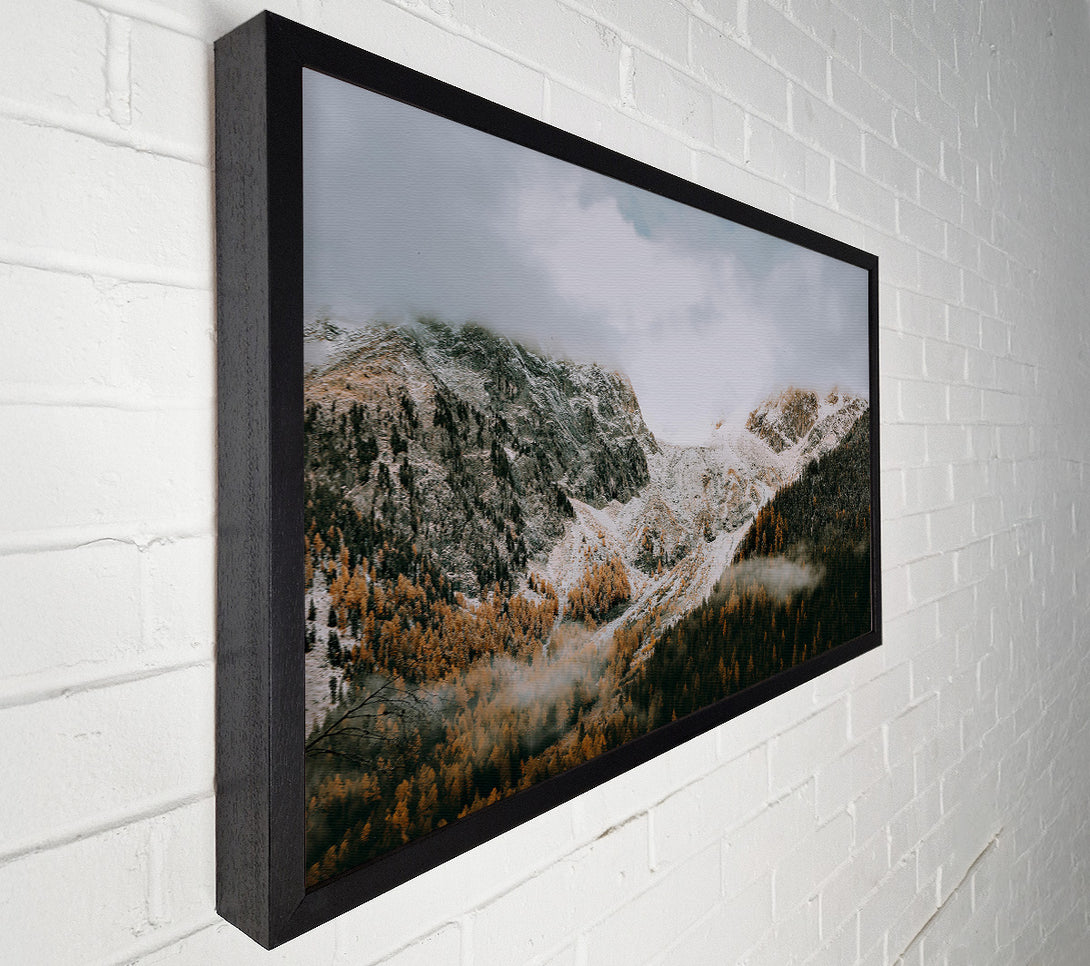  A Canvas Print of Golden Mist Mountains Canvas Art