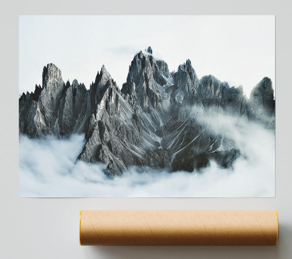 Gray Peaks Emerging Giclee Print
