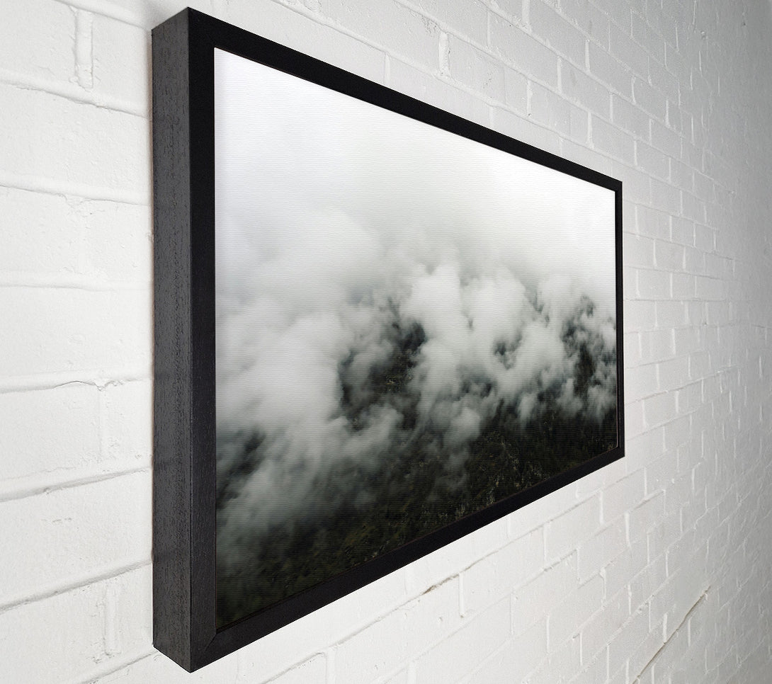  A Canvas Print of White Clouds Over Grey Canvas Wall Art