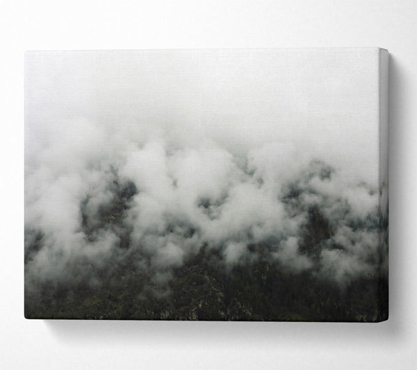  A Canvas Print of White Clouds Over Grey Canvas Wall Art