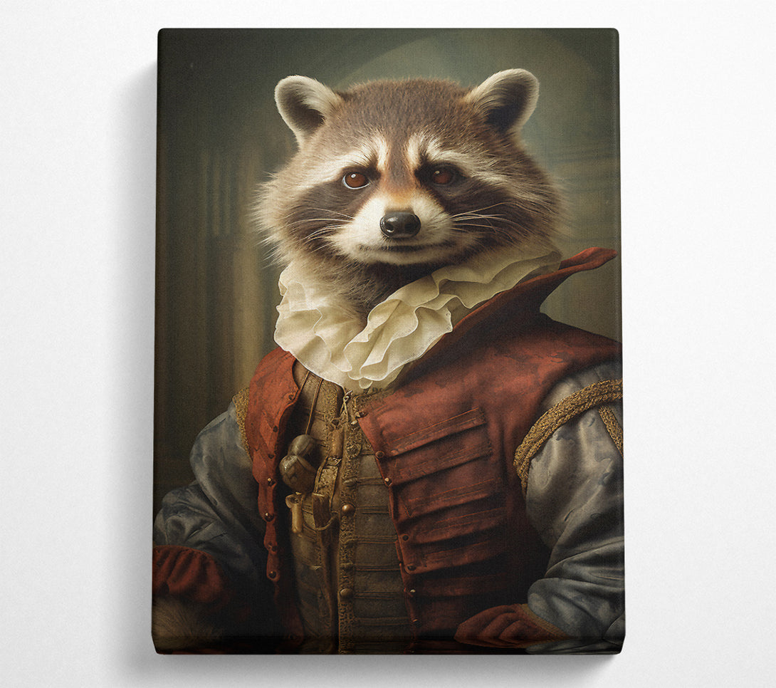  A Canvas Print of Racoon Renaissance Canvas Wall Art