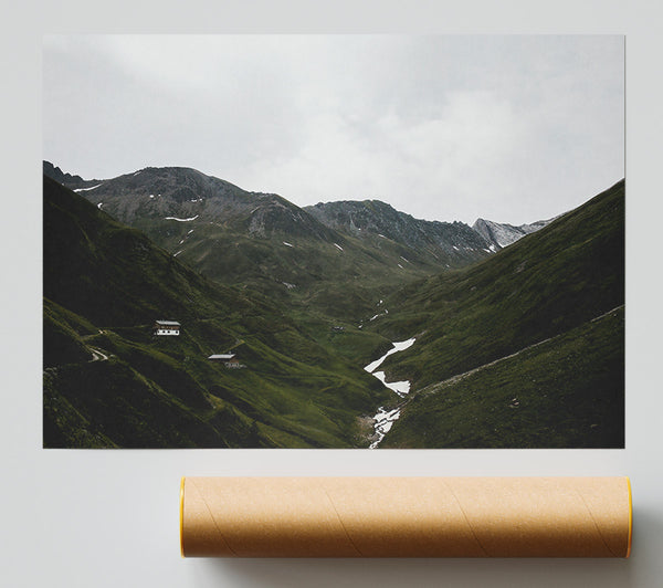 Emerald Mountain Valley Print