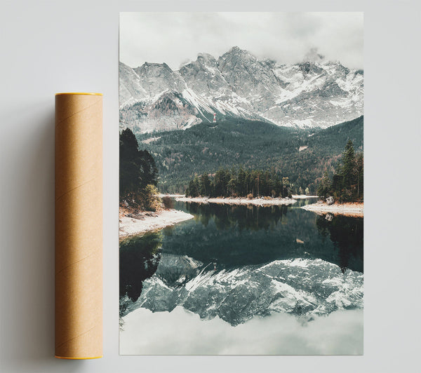 Deep Blue Reflection Poster