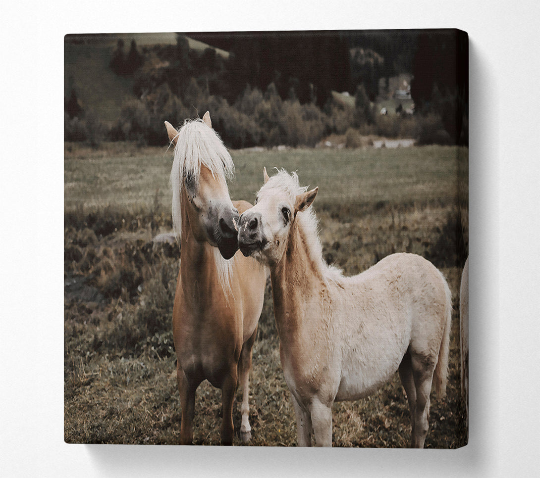  A Canvas Print of Golden Field Friends Canvas Print