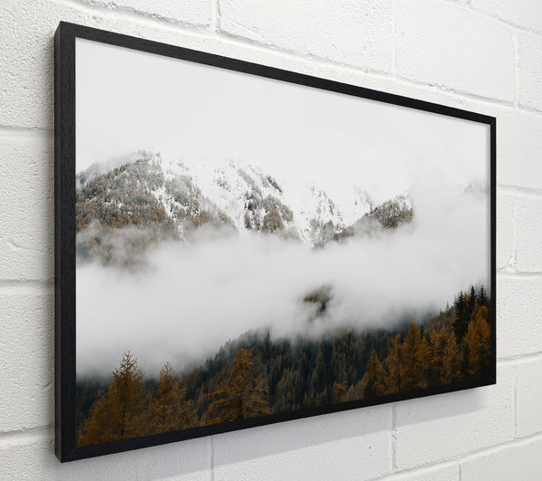 White Mountains In Fog