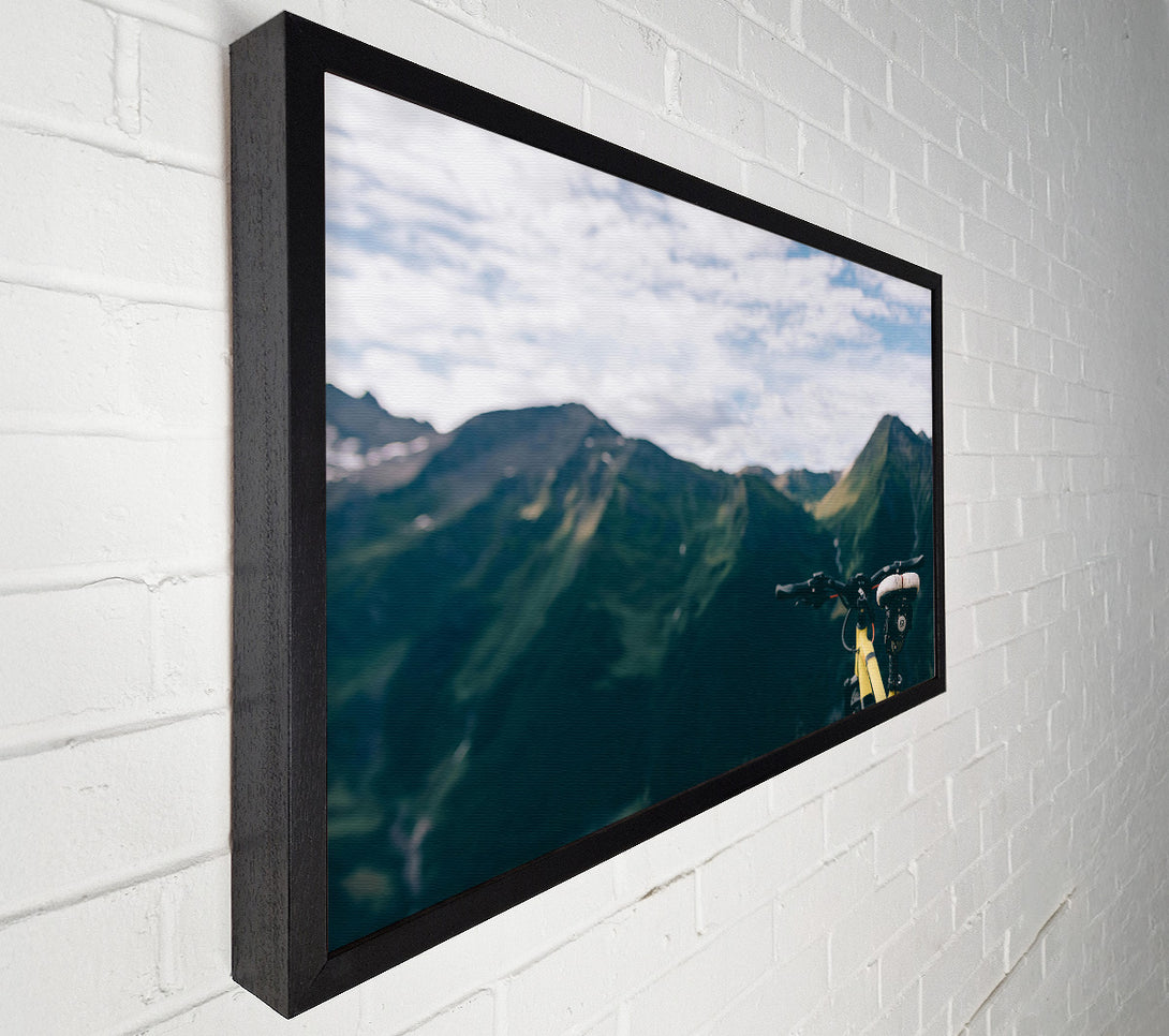  A Canvas Print of Yellow Bike Summits Canvas Art