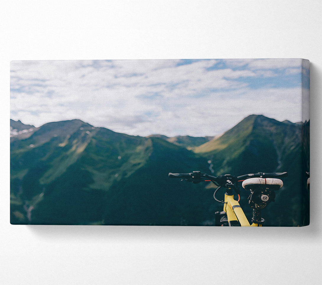  A Canvas Print of Yellow Bike Summits Canvas Art