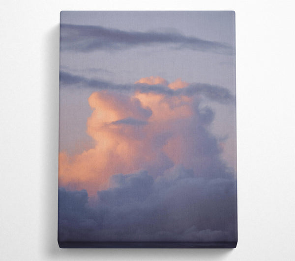  A Canvas Print of Peachy Evening Clouds Canvas Print