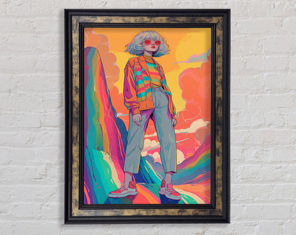 Rainbow Girl Framed Print
