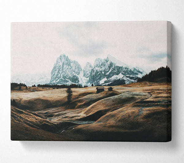  A Canvas Print of Golden Mountain Valley Canvas Art