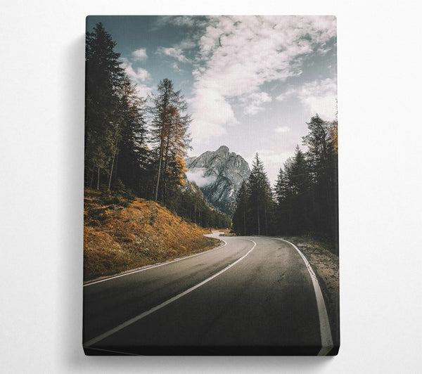  A Canvas Print of Grey Mountain Road Canvas Wall Art